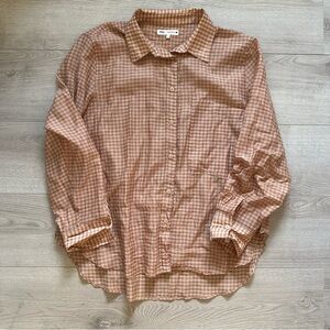 Zara Tan Checkered  Shirt